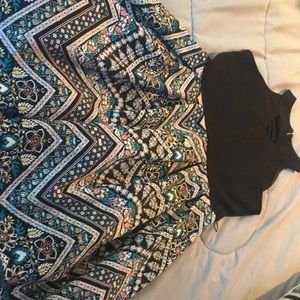 Floral abstract antique designer dress